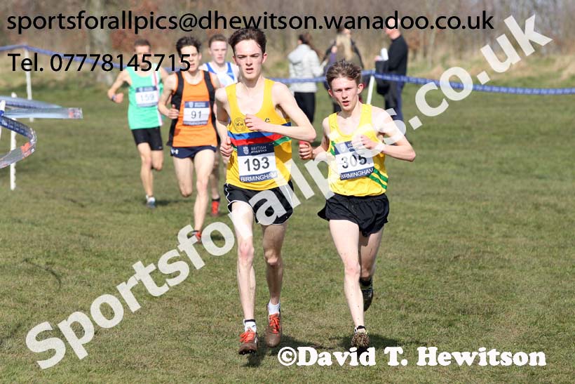 Mens under-20s 2016 Inter Counties Cross Country Champs. and Cross Challenge Final, Cofton Park, Birmingham. Photo: David T. Hewitson/Sports for All Pics